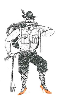 alpinista con i 
tacchi