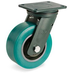 SERIE 62GH: Ruote in poliuretano TR-ROLL, nucleo in ghisa meccanica