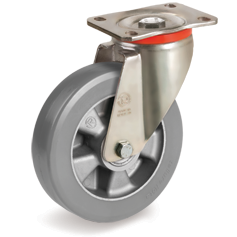 SERIE 62ESD: Ruote in poliuretano ESD "TR Roll", resistenza elettrica <10^9 Ohm, nucleo in alluminio