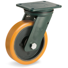 SERIES 64: TR polyrethane wheels, cast iron centre