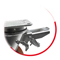 Rear adjustable brake for electrowelded castors