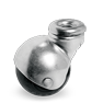 Rubber ball furniture wheels, swivel bracket with bolt hole