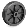Injection moulded TPR rubber wheels, polypropylene centre