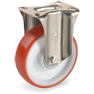 Injection polyurethane wheels, polyamide 6 centre, fixed bracket type P