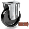 Ruedas monobloque en resina termoendurente, soporte fijo NLX con buje PTFE