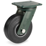 Sigma Elastic rubber wheels, cast iron centre, swivel top plate bracket EE HD
