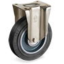 Sigma Elastic rubber wheels, cast iron centre, fixed bracket type P