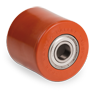 Injection TPU 60D polyurethane transpallet rollers, polyamide 6 centre