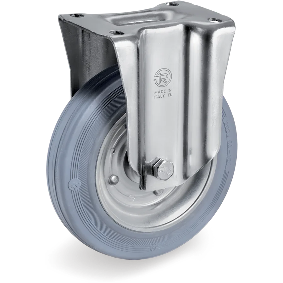 Tellure Rôta 235704 – Rubber fixed castor Ø140×37.5 mm