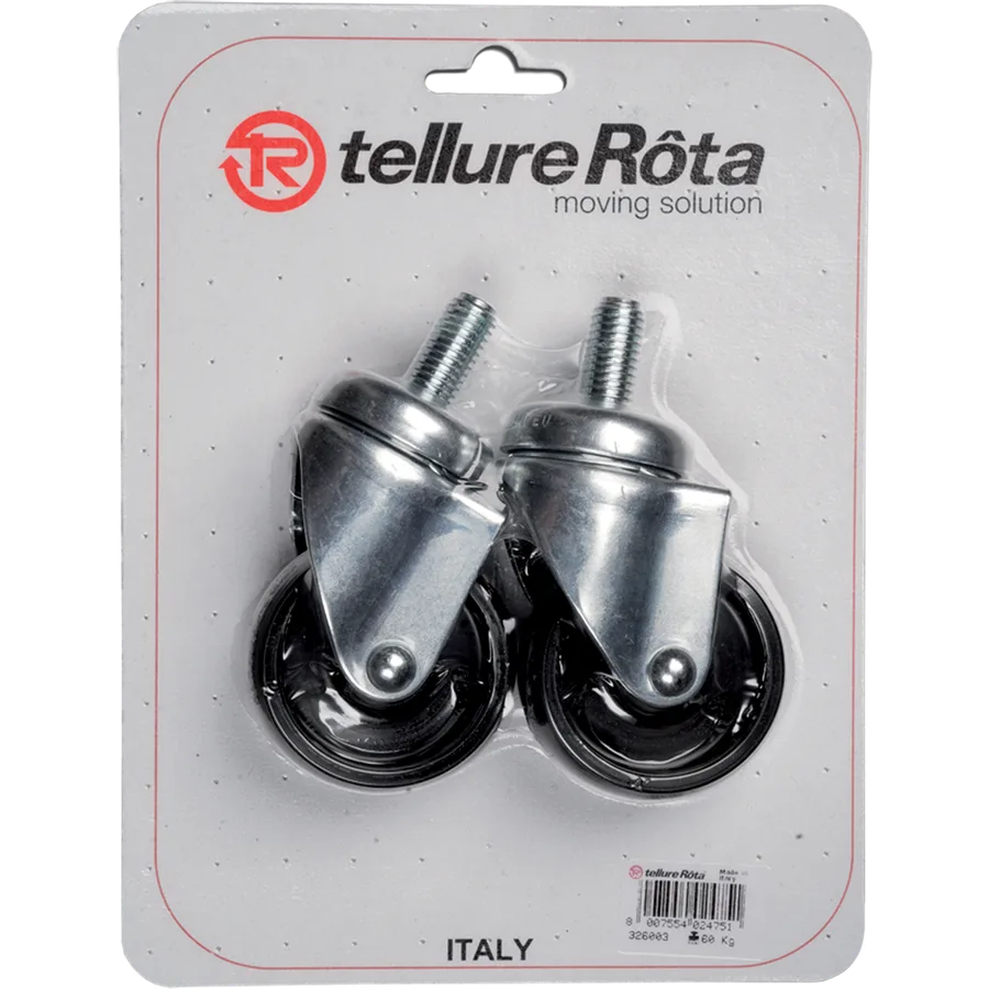 Tellure Rôta 326001 – Rueda giratoria de poliamida 6 Ø40×17 mm