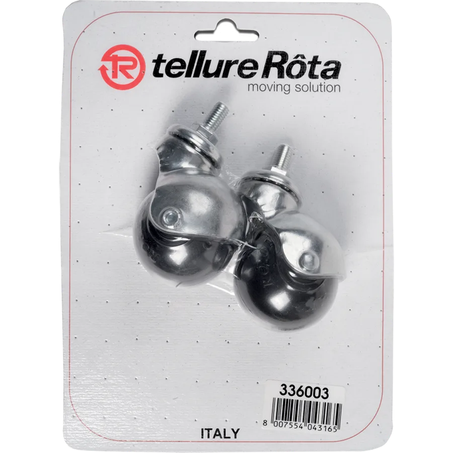 Tellure Rôta 336001 – Rubber swivel castor Ø30 mm