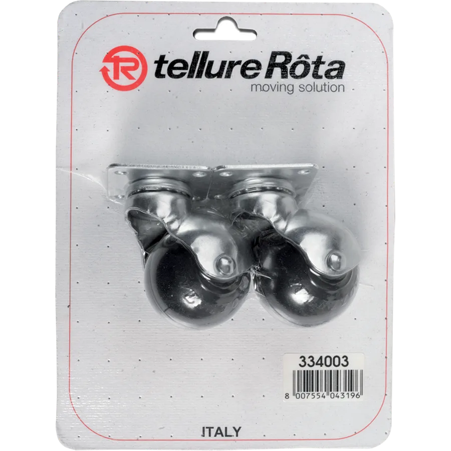 Tellure Rôta 334003 – Rubber swivel castor Ø50 mm