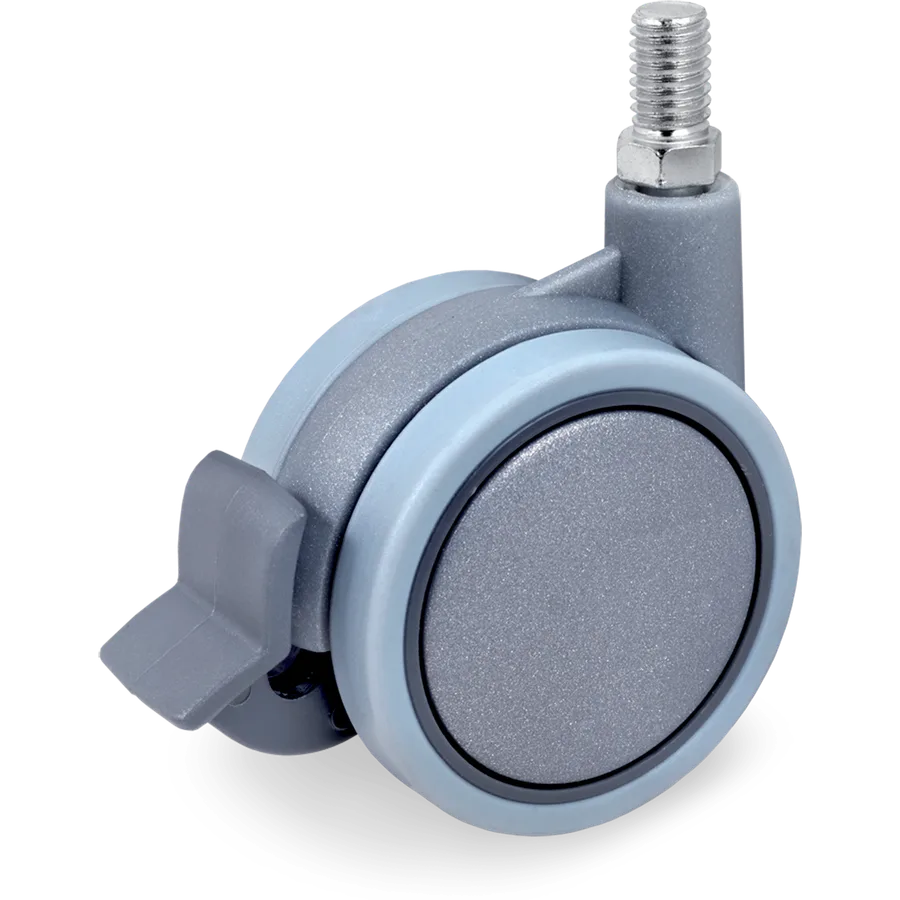Tellure Rôta 342303 – Rueda giratoria de poliamida 6 Ø60×42 mm con freno