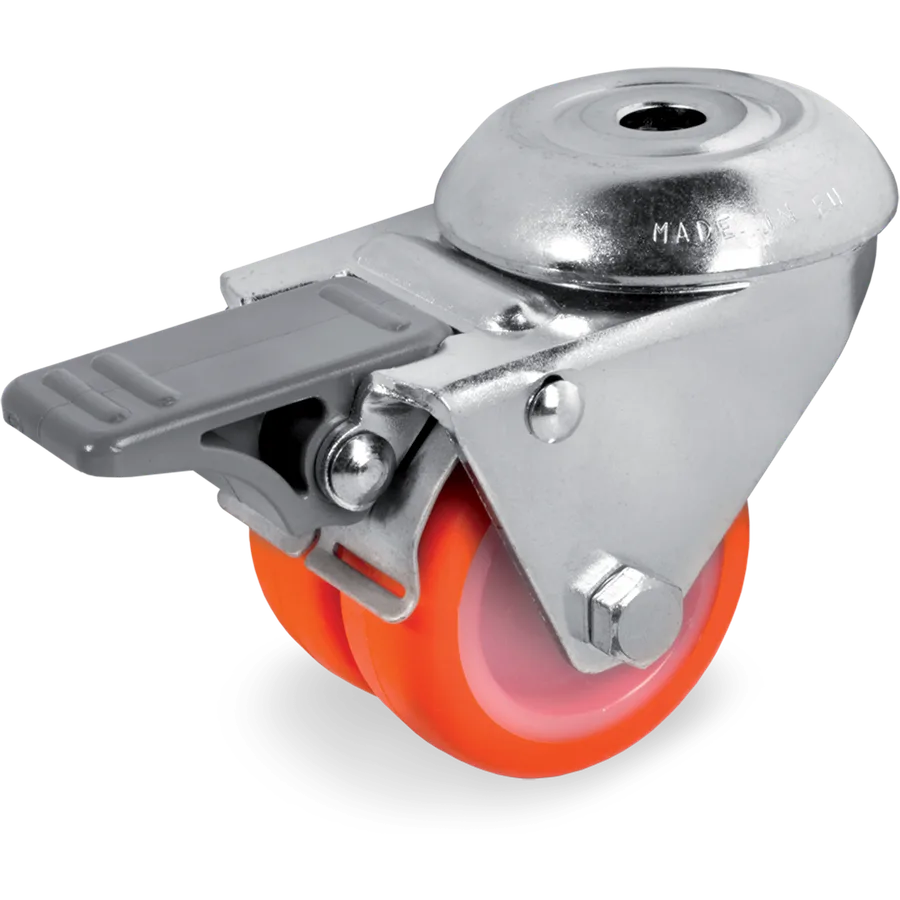 Tellure Rôta 367202 – Thermoplastic polyurethane swivel castor Ø50 mm with brake