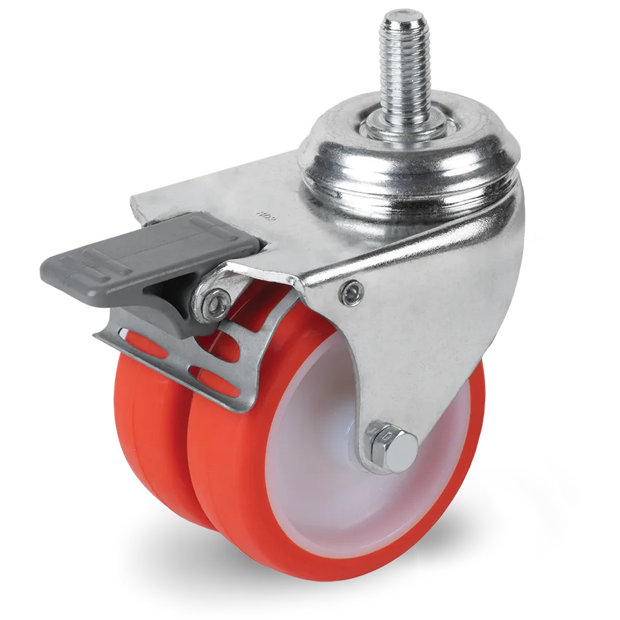 Tellure Rôta 369414 – Thermoplastic polyurethane swivel castor Ø75 mm with brake