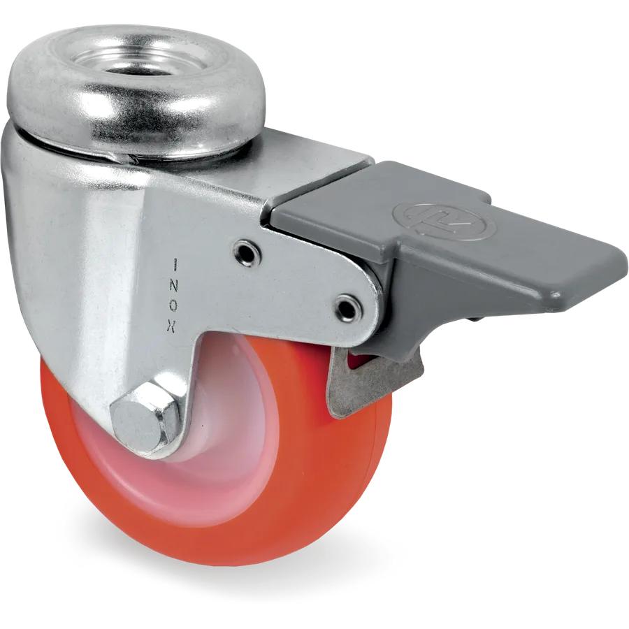 Tellure Rôta 367103NX – Thermoplastic polyurethane swivel castor Ø60×25 mm with brake
