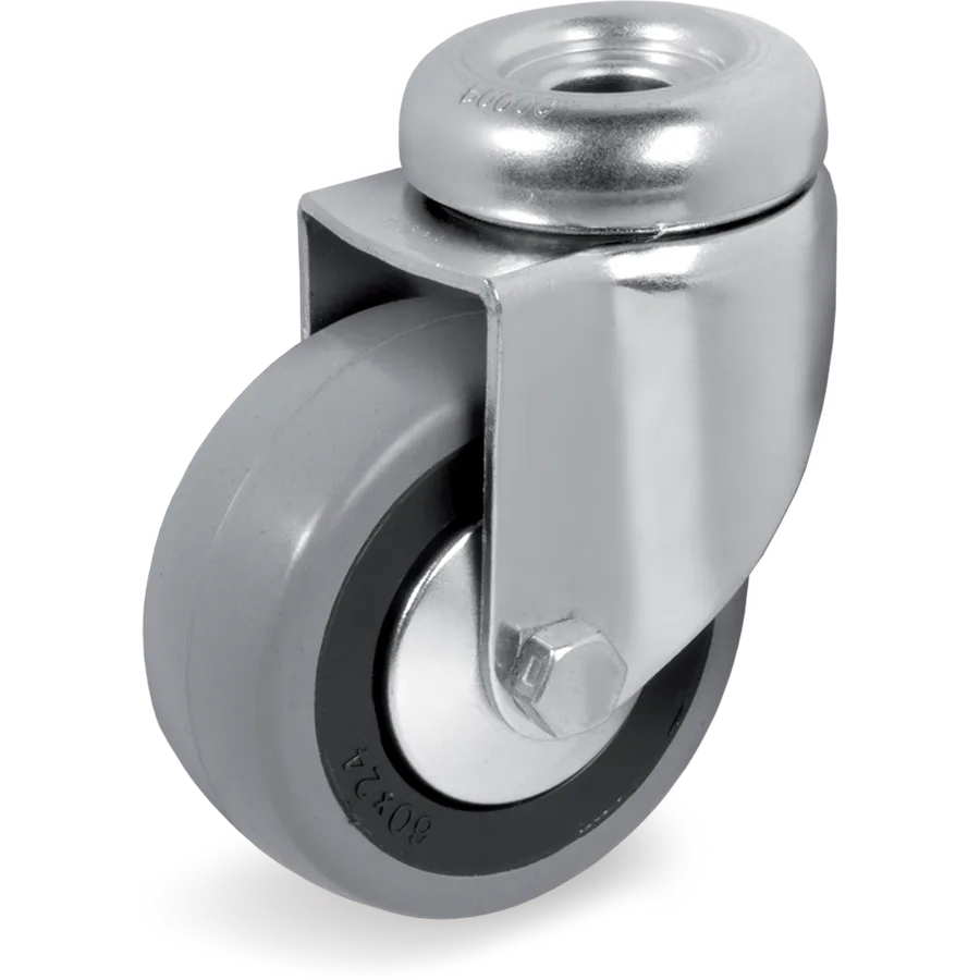 Tellure Rôta 373105 – Rueda giratoria de goma Ø125×30 mm