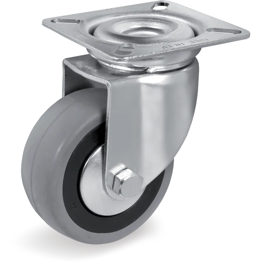 Tellure Rôta 374102 – Rubber swivel castor Ø60×24 mm
