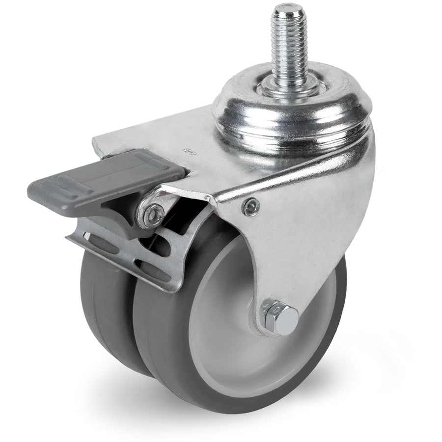Tellure Rôta 389414 – Thermoplastic rubber swivel castor Ø75 mm with brake