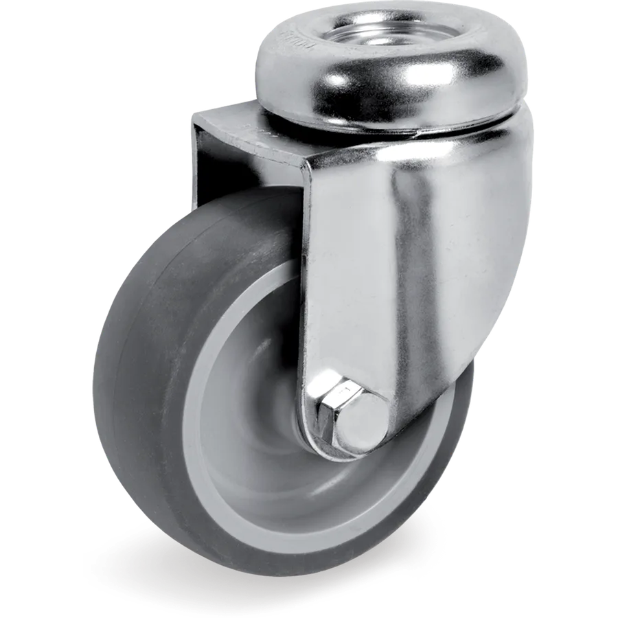 Tellure Rôta 383212 – Rueda giratoria de goma termoplástica Ø60×25 mm