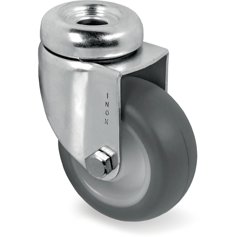 Tellure Rôta 383303NX – Rueda giratoria de goma termoplástica Ø75×23 mm