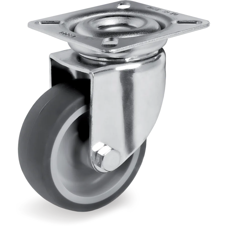 Tellure Rôta 384200 – Thermoplastic rubber swivel castor Ø40×18 mm