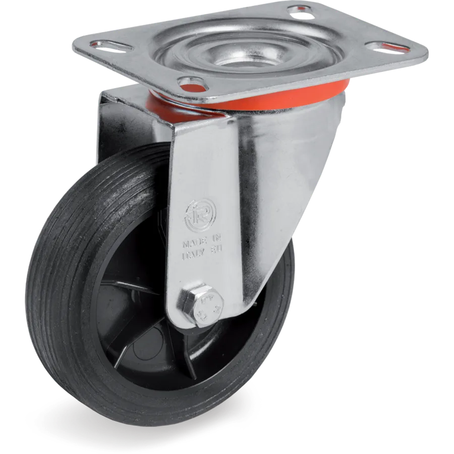 Tellure Rôta 514401 – Rueda giratoria de goma termoplástica Ø80×26 mm