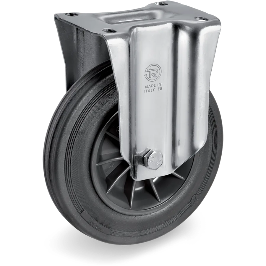 Tellure Rôta 525702 – Rubber fixed castor Ø100×30 mm