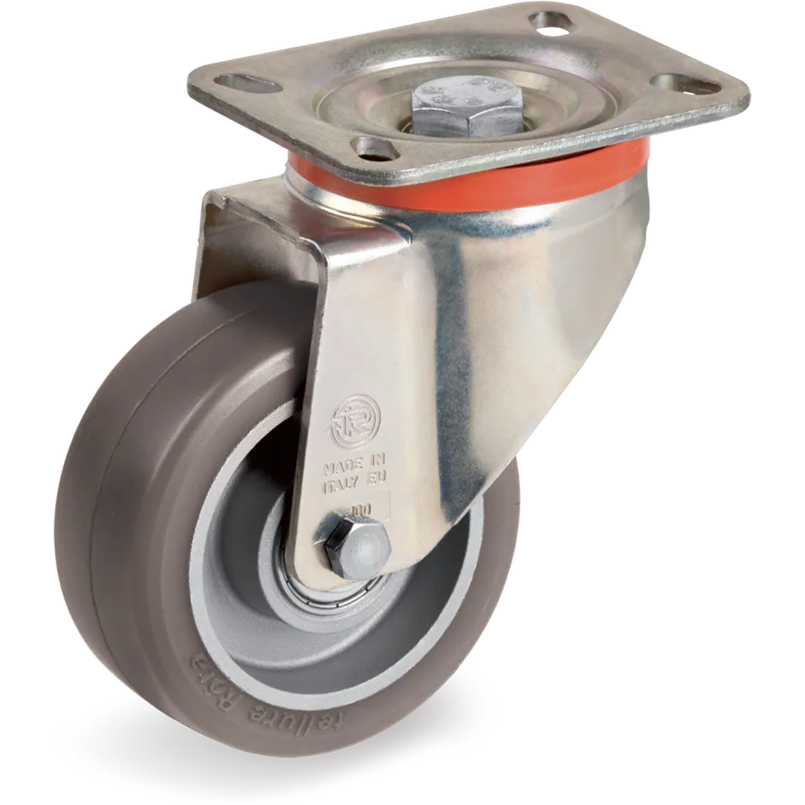 Tellure Rôta 585302 – Rueda giratoria de poliuretano TR-PowerHigh Ø100×40 mm