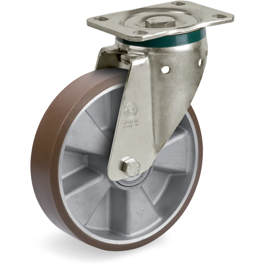 Tellure Rôta 587546 – Rueda giratoria de poliuretano TR-PowerHigh Ø200×50 mm