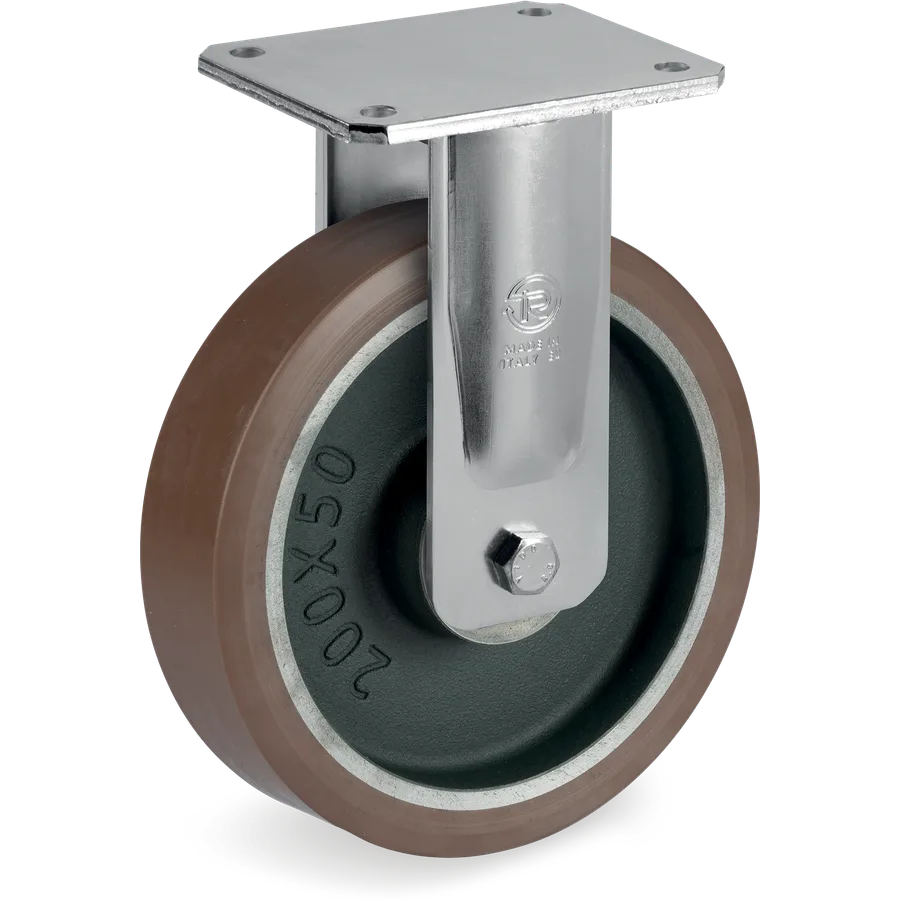 Tellure Rôta 588414 – TR-PowerHigh polyurethane fixed castor Ø160×50 mm