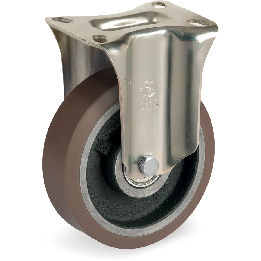 Tellure Rôta 586852 – TR-PowerHigh polyurethane fixed castor Ø100×38 mm