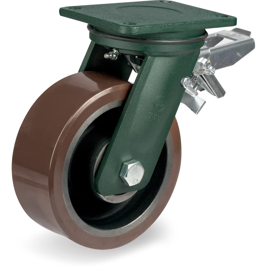 Tellure Rôta 588516 – TR-PowerHigh polyurethane swivel castor Ø200×78 mm with brake