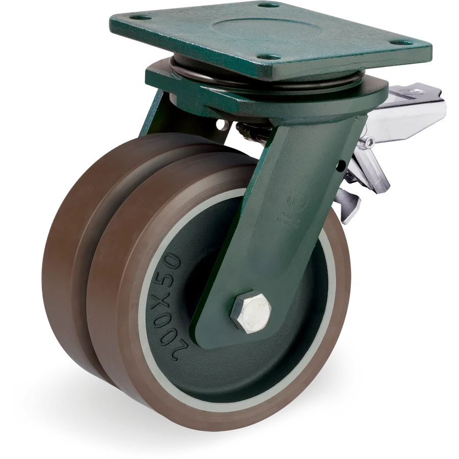Tellure Rôta 588776 – TR-PowerHigh polyurethane swivel castor Ø200 mm with brake