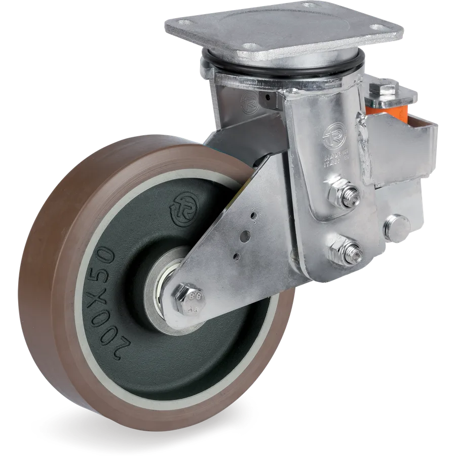 Tellure Rôta 589306 – Rueda giratoria de poliuretano TR-PowerHigh Ø200×50 mm
