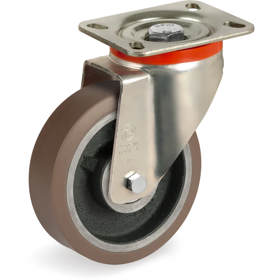 Tellure Rôta 585852 – TR-PowerHigh polyurethane swivel castor Ø100×38 mm