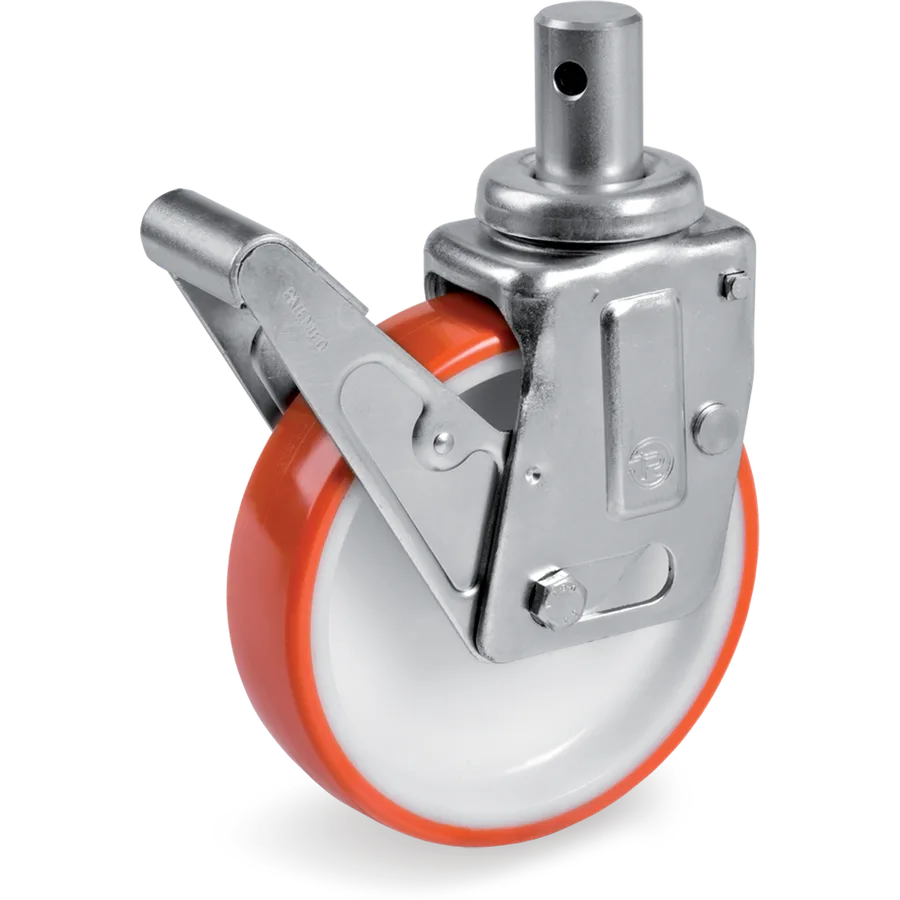 Tellure Rôta 609554 – Thermoplastic polyurethane swivel castor Ø150×45 mm with brake
