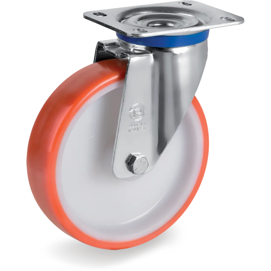 Tellure Rôta 604311 – Rueda giratoria de poliuretano termoplástico Ø150×45 mm