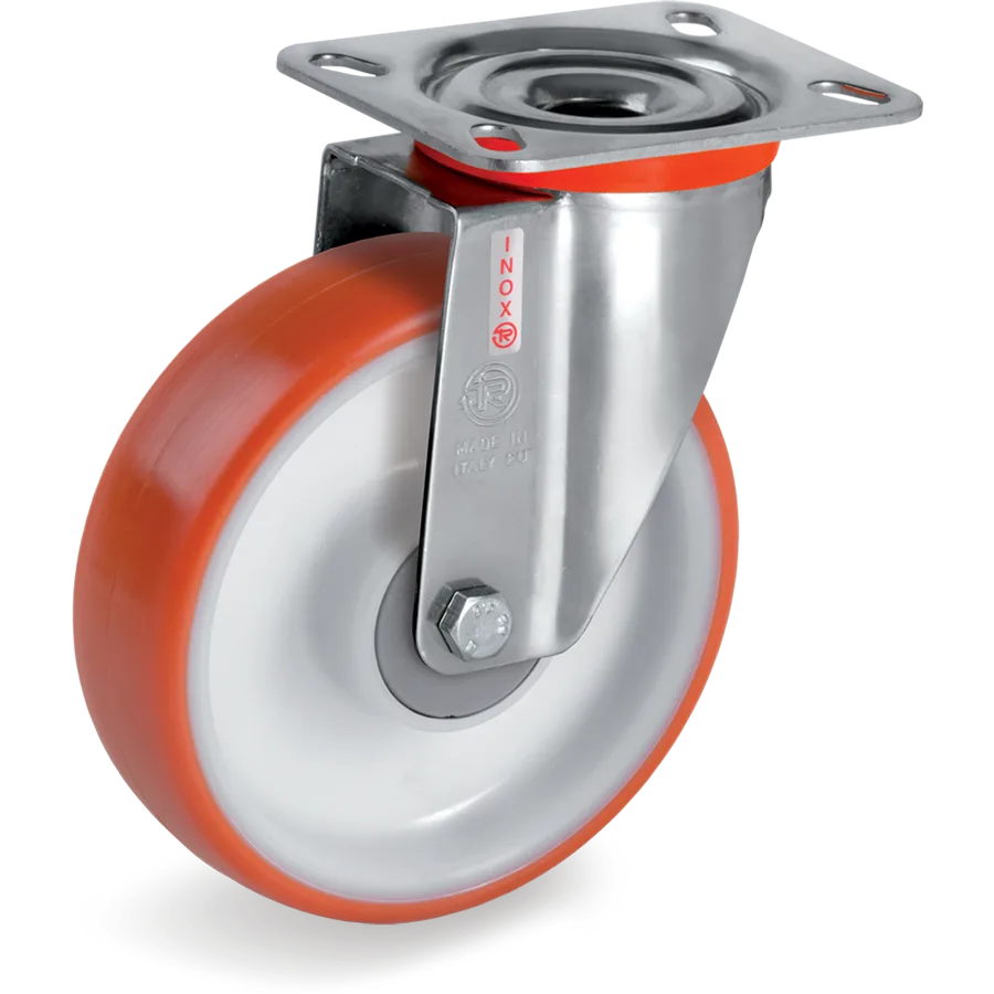 Tellure Rôta 605401 – Rueda giratoria de poliuretano termoplástico Ø80×30 mm