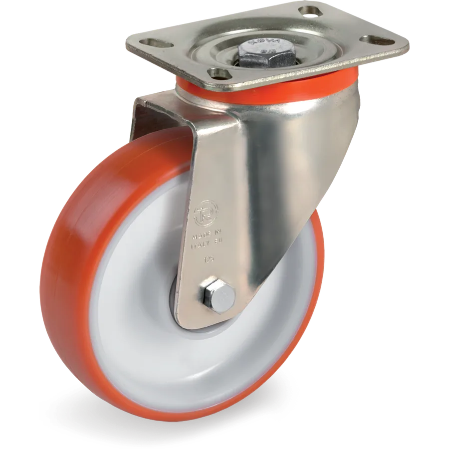 Tellure Rôta 608203 – Thermoplastic polyurethane swivel castor Ø125×35 mm