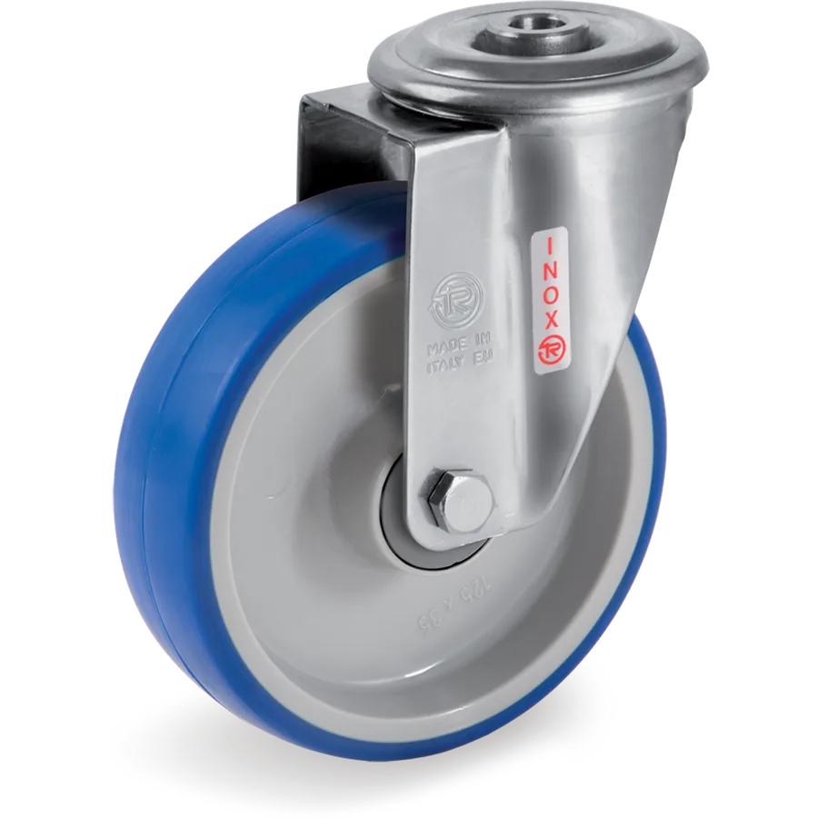 Tellure Rôta 616302 – Rueda giratoria de poliuretano termoplástico Ø100×30 mm