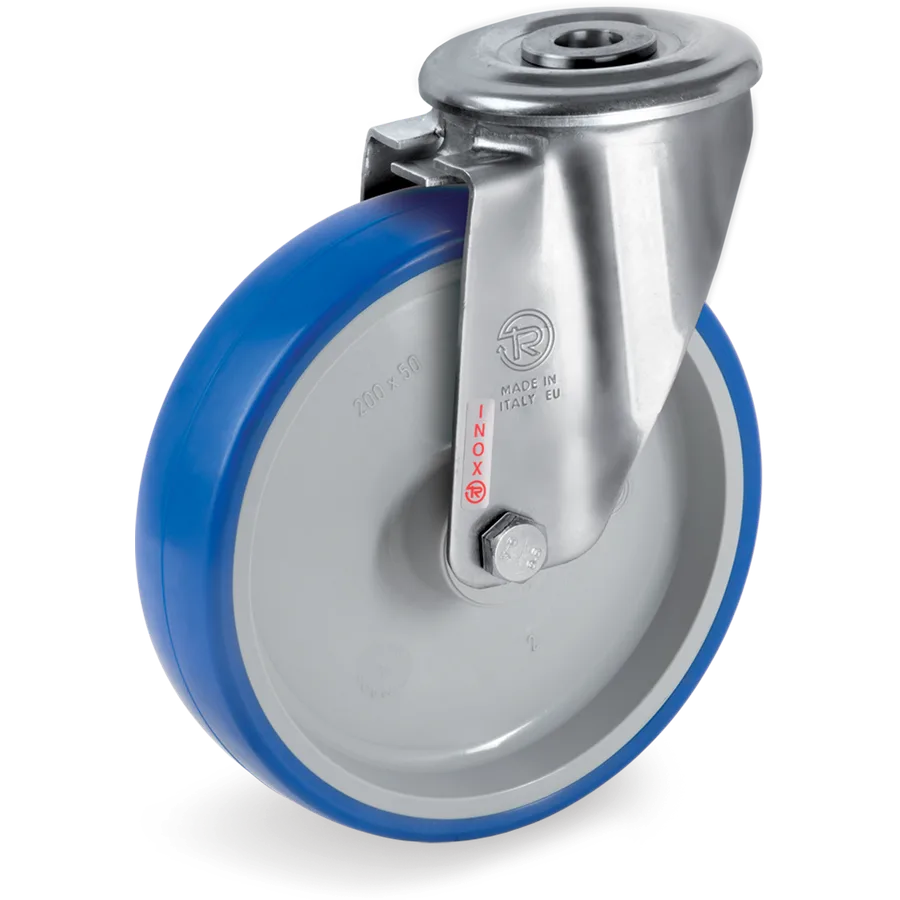 Tellure Rôta 617904 – Rueda giratoria de poliuretano termoplástico Ø150×35 mm