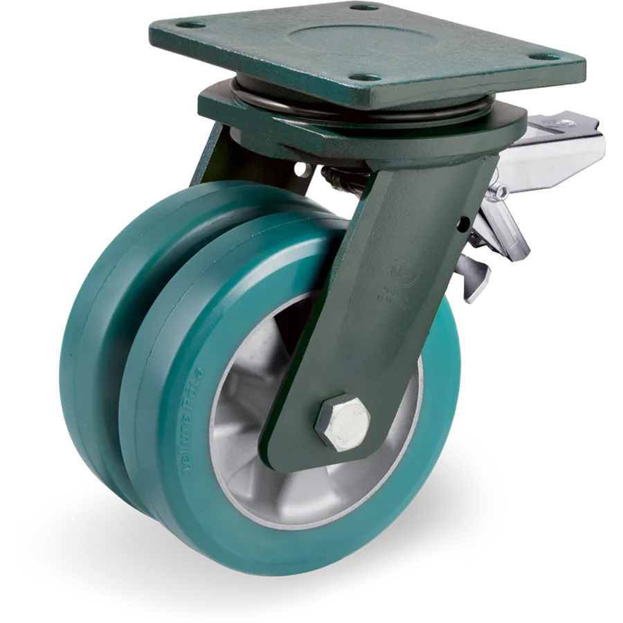 Tellure Rôta 628784 – Rueda giratoria de poliuretano TR-Roll Ø160 mm con freno
