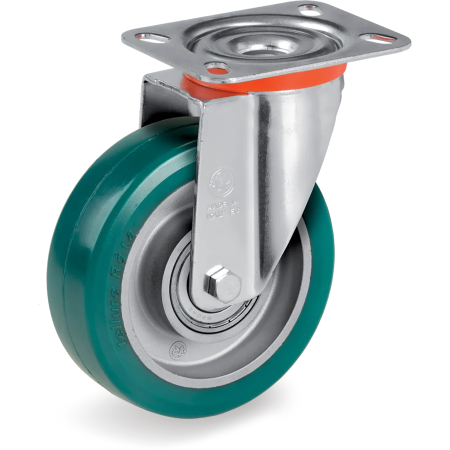 Tellure Rôta 624403 – Rueda giratoria de poliuretano TR-Roll Ø125×40 mm