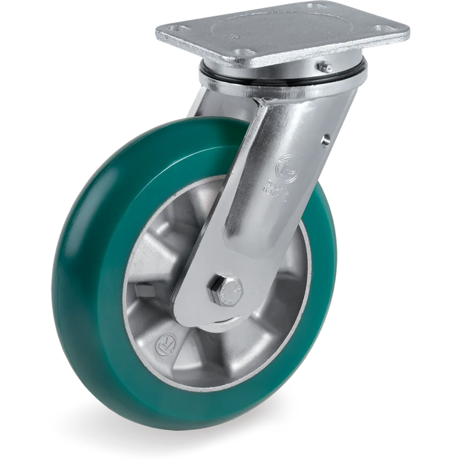 Tellure Rôta 629613 – Rueda giratoria de poliuretano TR-Roll Ø125×50 mm