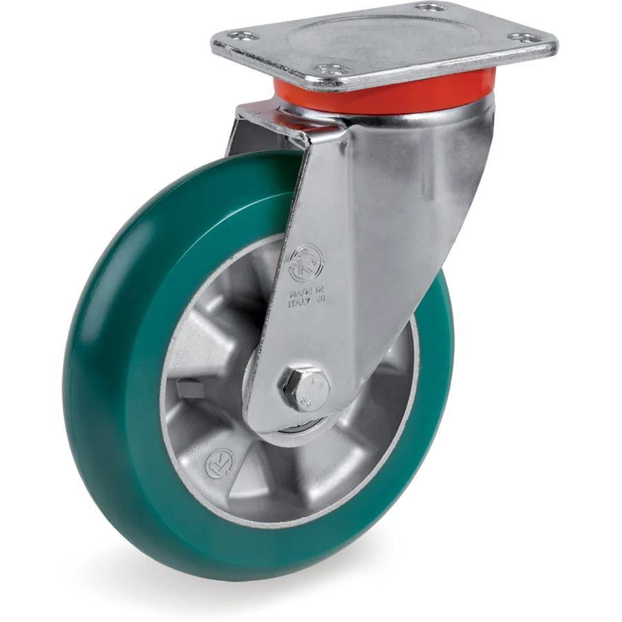 Tellure Rôta 629304 – Rueda giratoria de poliuretano TR-Roll Ø160×50 mm
