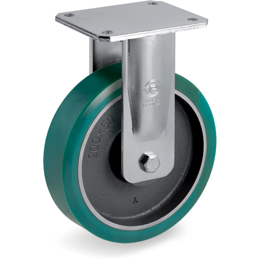 Tellure Rôta 628416 – TR-Roll polyurethane fixed castor Ø200×50 mm