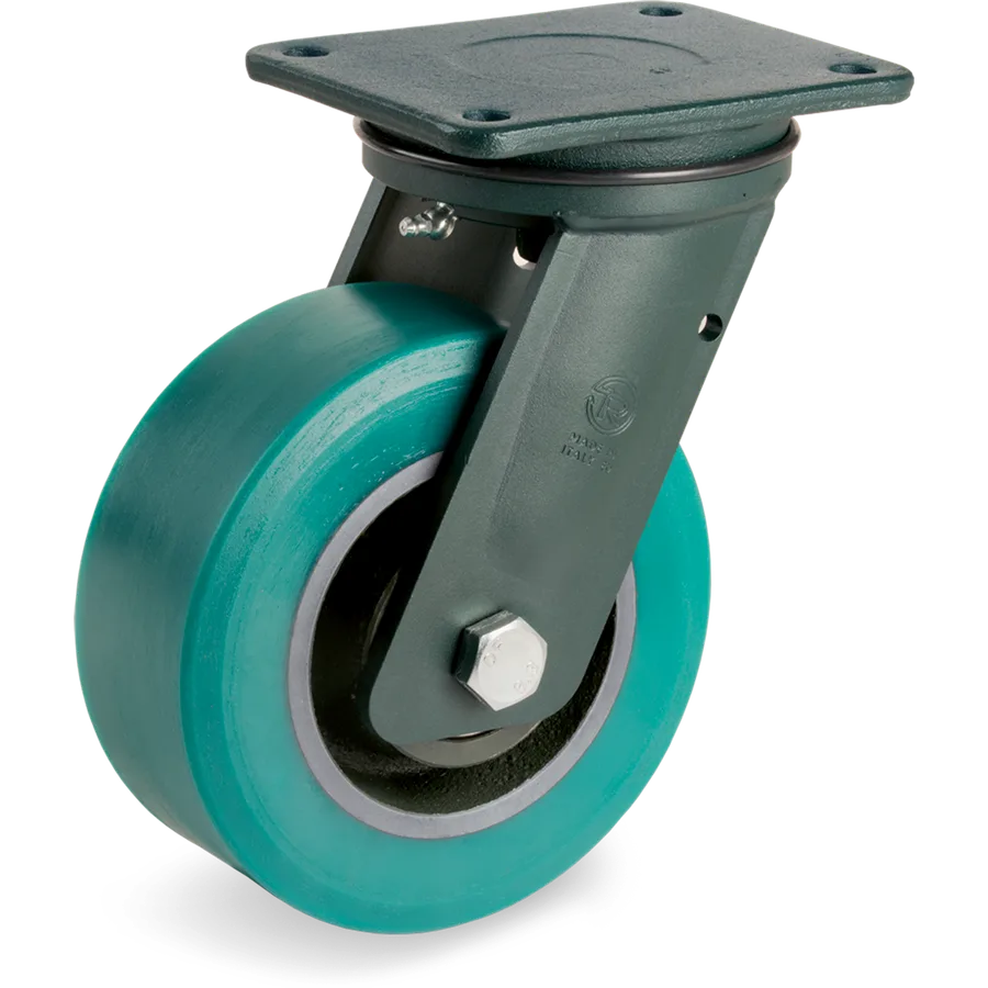 Tellure Rôta 628718D4 – Rueda giratoria de poliuretano TR-Roll Ø300×80 mm