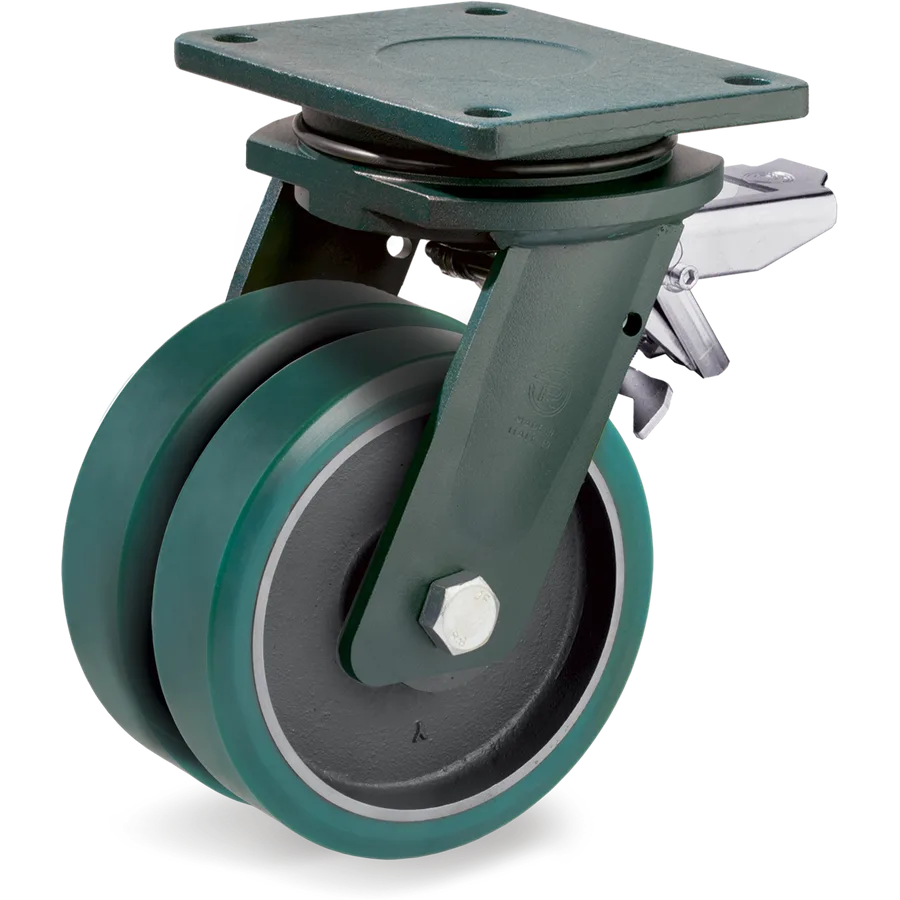 Tellure Rôta 628754 – Rueda giratoria de poliuretano TR-Roll Ø150 mm con freno