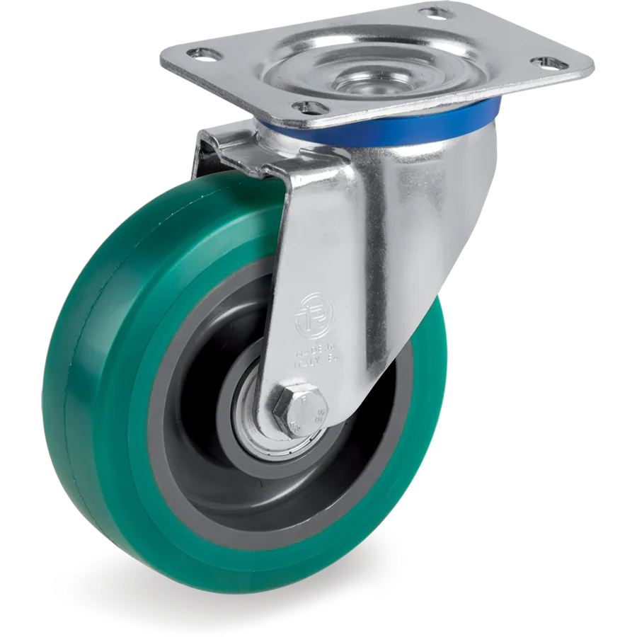 Tellure Rôta 624546 – Rueda giratoria de poliuretano TR-Roll Ø200×50 mm